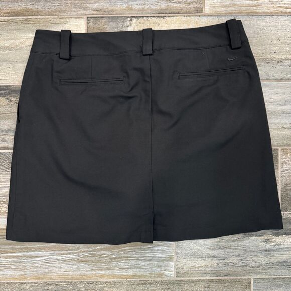 Nike Golf, Dri-Fit Black Golf Skirt, Skort Lined, Front and Back Pockets Size 10 - Picture 2 of 8